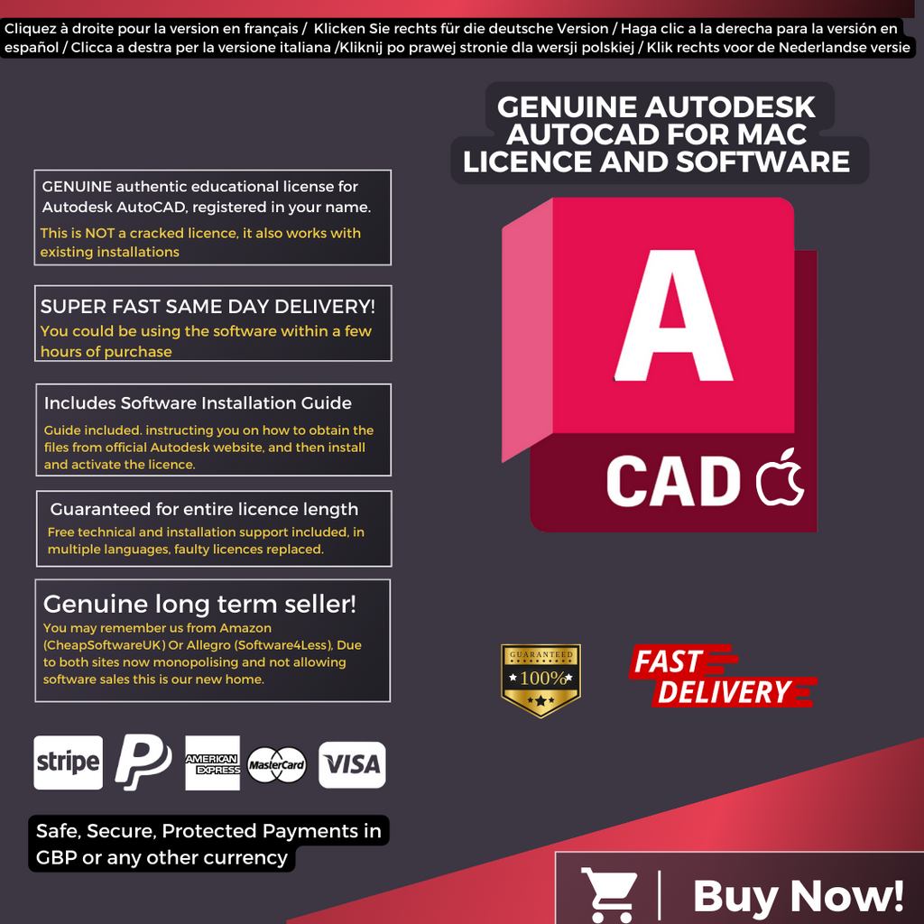 Autodesk AutoCAD For Mac Information English