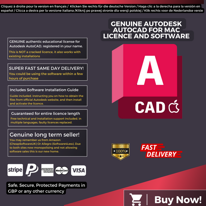 Autodesk AutoCAD For Mac Information English