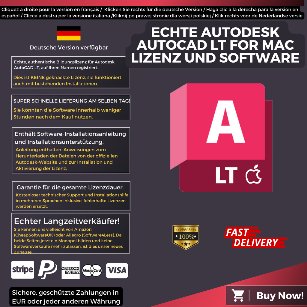 Autodesk AutoCAD LT For Mac Information German