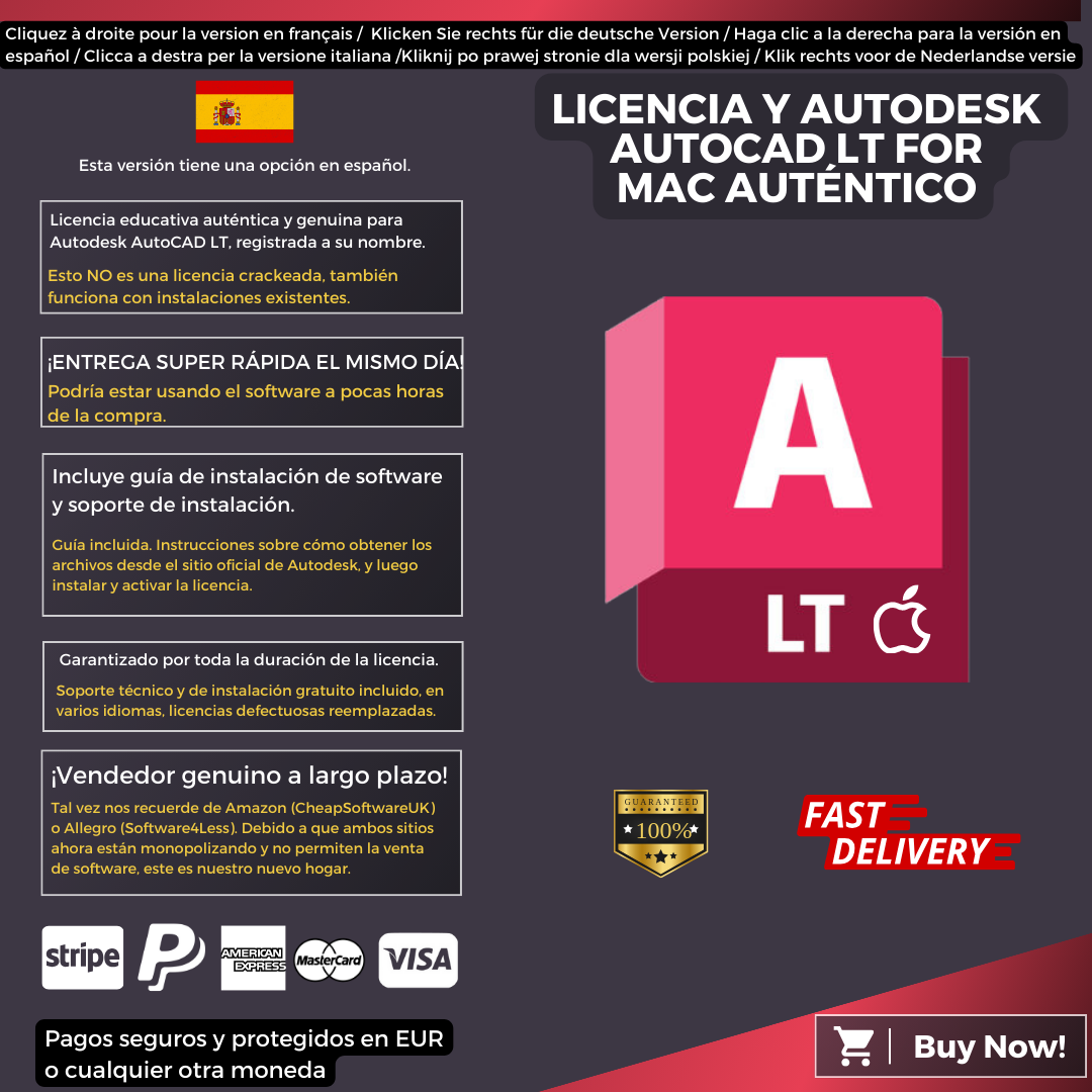Autodesk AutoCAD LT For Mac Information Spanish
