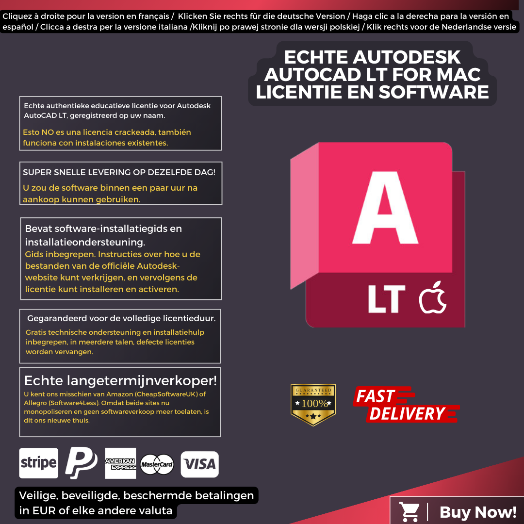 Autodesk AutoCAD LT For Mac Information Dutch