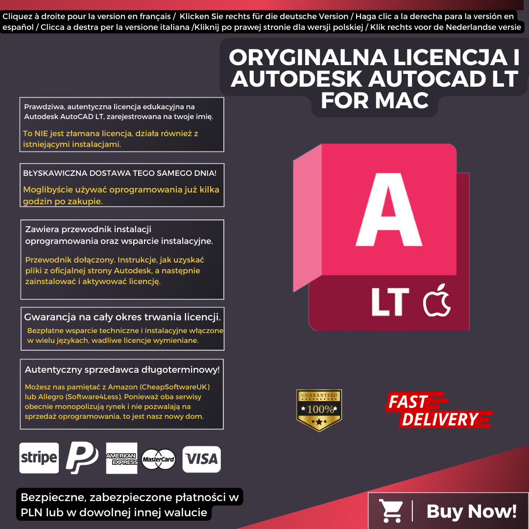 Autodesk AutoCAD LT For Mac Information Polish