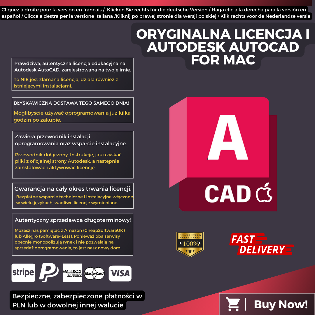 Autodesk AutoCAD For Mac Information Polish