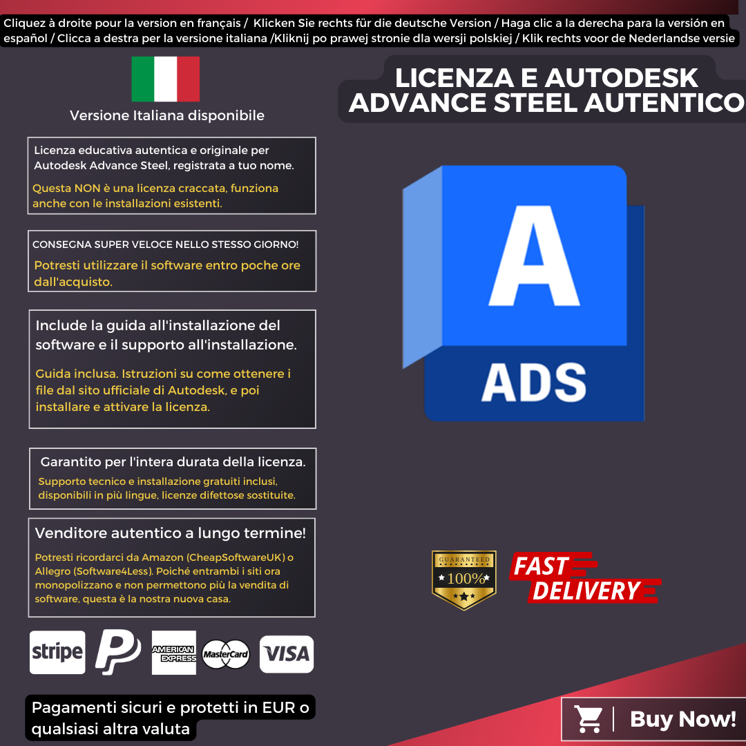 Autodesk Advance Steel Information Italian