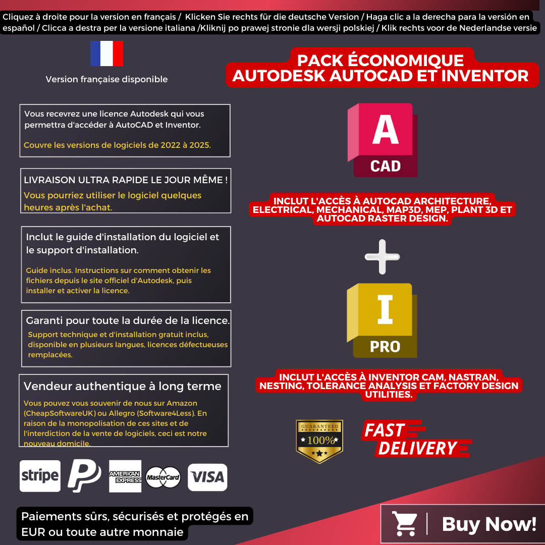 Autodesk AutoCAD and Inventor Information French