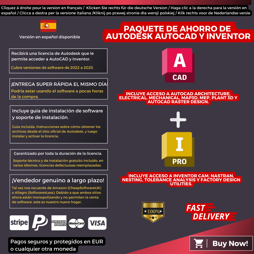 Autodesk AutoCAD and Inventor Information Spanish