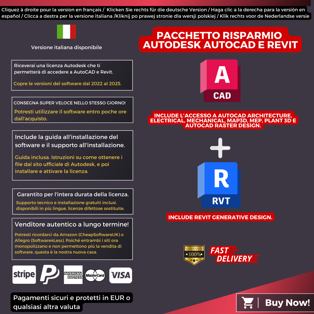 Autodesk AutoCAD and Revit Information Italian