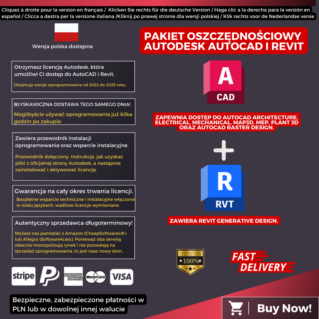 Autodesk AutoCAD and Revit Information Polish