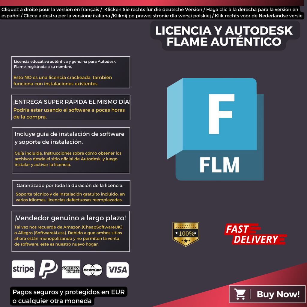 Autodesk Flame Information Spanish