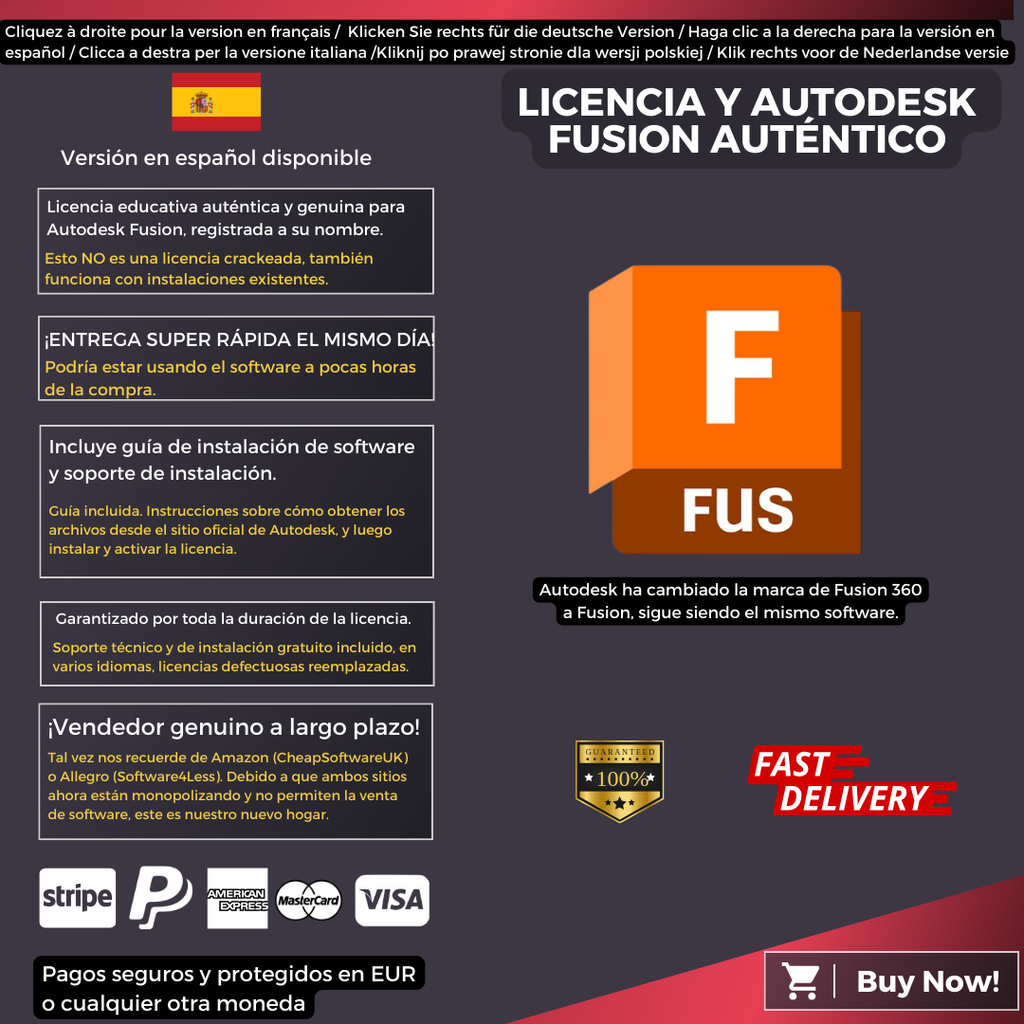 Autodesk Fusion Information Spanish