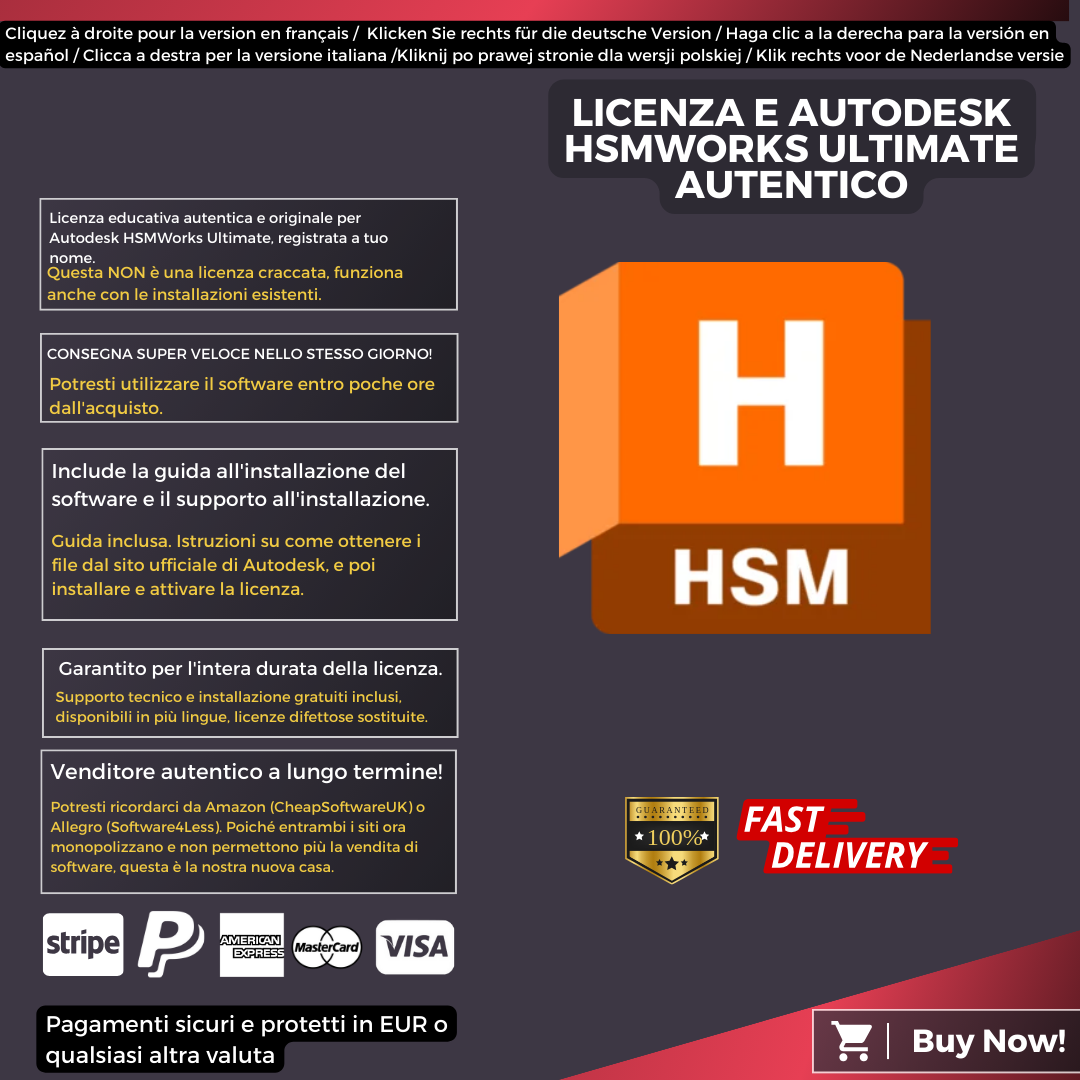 Autodesk HSMWorks Ultimate Information Italian