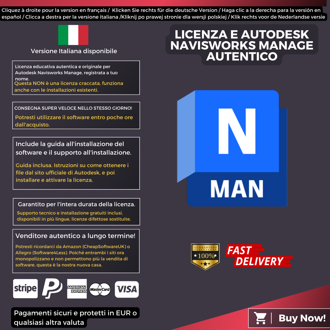 Autodesk Navisworks Manage Information Italian