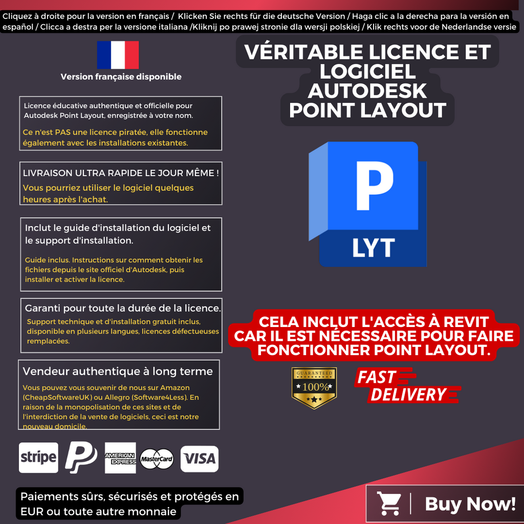 Autodesk Point Layout Information French