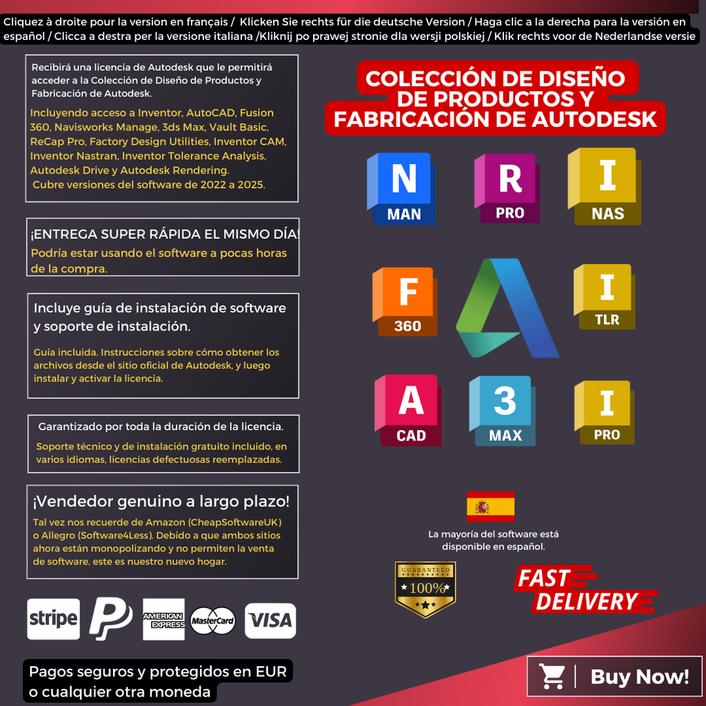 Autodesk Product Design and Manufacturing Collection Information Spanish