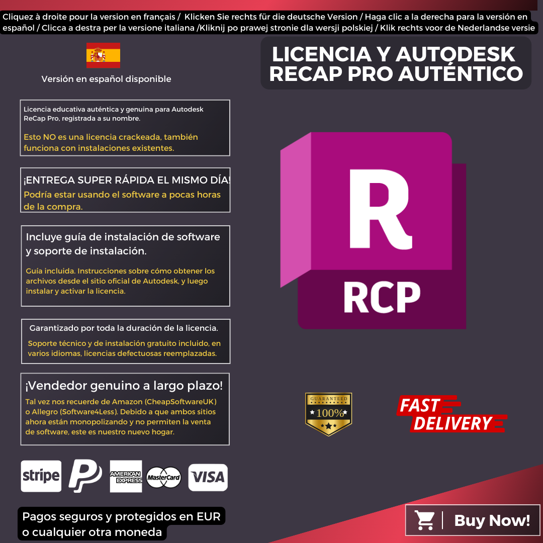 Autodesk ReCap Pro Information Spanish